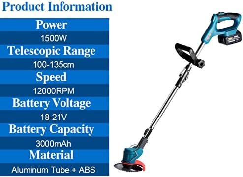 Electric Lawn Mower Cordless Mower, 1500W Multifunctional Folding Electric  Lawn Mower with 3 Kind Blades, Portable Orchard Garden Rechargeable Weeding  Machine with 2 Batteries - ElectricPushMowers