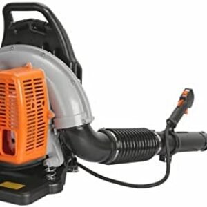 665 CFM Leaf Blower, Gas Blower, Electric Leaf Blower for Lawn Care, Backpack Blower, 1 Set Leaf Blower 2-Stroke Engine Multi-purpose 63 Cubic Centimeter High Strength Snow Blower for Outdoor (Orange)