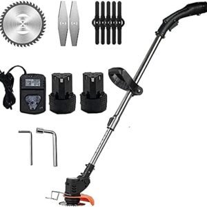 Cordless Battery Electric Lawn Mower Electric Garden Tool Lawn Mower for Lawn and Garden 21V 4500MAH 2 Batteries-2 Batteries