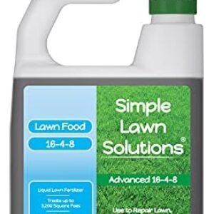 Advanced 16-4-8 Balanced NPK – Lawn Food Quality Liquid Fertilizer – Spring & Summer Concentrated Spray – Any Grass Type – Simple Lawn Solutions (32 Ounce)