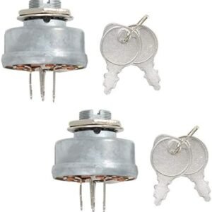 UpStart Components 2-Pack STD365402 Ignition Switch Replacement for Craftsman 536.270112 10 HP Electric Start 30 in. Mower/Mulcher – Compatible with 725-0267 925-0267 Starter Key Switch