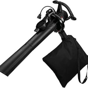 BLACK+DECKER 3-in-1 Electric Leaf Blower, Leaf Vacuum, Mulcher, 12-Amp (BV3100)