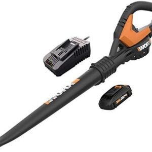 WORX 20V Cordless Leaf Blower WG545.6 DC Blower Vacuum,1 * 2.0Ah Battery & Charger Included