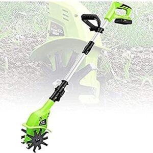 Cordless Rotavator20V Lightweight Handheld Garden Tiller Rotavator with 4000Mah Rechargeable Battery and Charger