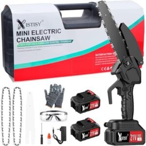 6-Inch Cordless Mini Chainsaw – Portable Electric Saw for Wood Cutting. Powerful Battery-Powered Handheld Chainsaw with Safety Lock. Ideal for Tree Trimming Courtyard Household Garden