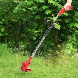 12V Cordless Weed Wacker Weed Eater Brush Cutter Edger Lawn Tool, Electric Cordless String Trimmer with 2000mAh 2 Batteries &1 Charger Included A US